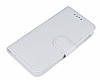 Asus ZenFone 4 Czdanl Yan Kapakl Beyaz Deri Klf - Resim 2