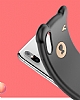 Baseus Bear iPhone XS Max Kahverengi Silikon Klf - Resim: 2