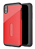 Baseus Card Pocket iPhone X / XS Silikon Kenarl Krmz Rubber Klf
