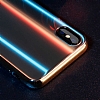 Baseus Glass Sparkling iPhone X / XS Gold Rubber Klf - Resim 4