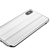 Baseus Glass Sparkling iPhone X / XS Beyaz Rubber Klf - Resim 6