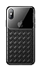 Baseus Glass Weaving iPhone X / XS Siyah Silikon Klf - Resim: 1