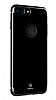 Baseus Glitter iPhone 7 Plus Tam Kenar Koruma Jet Black Rubber Klf - Resim 1