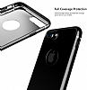 Baseus Glitter iPhone 7 Plus Tam Kenar Koruma Jet Black Rubber Klf - Resim 7