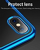 Baseus Glitter iPhone X / XS Lacivert Kenarl Rubber Klf - Resim 1
