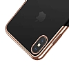 Baseus Glitter iPhone XS Max Siyah Kenarl Rubber Klf - Resim: 7