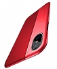 Baseus Half to Half iPhone X / XS Krmz Silikon Klf - Resim: 10