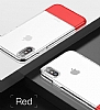 Baseus Half to Half iPhone X / XS Krmz Silikon Klf - Resim: 5