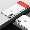 Baseus Half to Half iPhone XS Max Krmz Silikon Klf - Resim 6