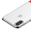 Baseus Half to Half iPhone XS Max Krmz Silikon Klf - Resim: 4