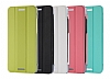 Baseus HTC One Mini Folio Standl nce Yan Kapakl Pembe Klf - Resim 1