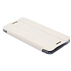 Baseus HTC One Mini Folio Standl nce Yan Kapakl Beyaz Klf - Resim 5