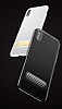 Baseus iPhone X / XS Standl Deri Grnml Siyah Silikon Klf - Resim 8