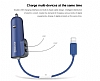 Baseus Lightning ift USB Girili Beyaz Ara arj - Resim 2