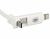 Baseus Lightning & Micro USB Beyaz Data Kablosu 20cm - Resim 1