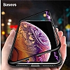 Baseus Magnetite Hardware iPhone XR 360 Derece Koruma Cam Siyah Klf - Resim 5