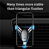 Baseus Mini Gravity Siyah Havalandrma Ara Telefon Tutucu - Resim 2