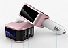Baseus Sadis Smart Dijital Gstergeli ift USB Girili Rose Gold Ara arj - Resim 4