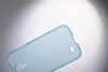 Baseus Samsung i9500 Galaxy S4 Silker Mavi Rubber Klf - Resim 6