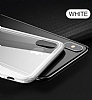 Baseus See-Through iPhone XS Max Beyaz Silikon Kenarl Cam Klf - Resim: 5