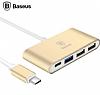 Baseus Sharp USB Type-C + 3 USB HUB Dntrc Adaptr - Resim 2
