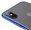 Baseus Shining iPhone XS Max Lacivert Kenarl Silikon Klf - Resim: 3