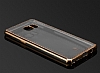 Baseus Shining Samsung Galaxy Note FE Gold Kenarl effaf Silikon Klf - Resim 4