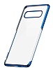 Baseus Shining Samsung Galaxy S10 Mavi Kenarl Silikon Klf - Resim: 2