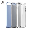 Baseus Sky iPhone 7 Plus / 8 Plus effaf Lacivert Rubber Klf - Resim: 5
