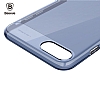 Baseus Sky iPhone 7 Plus / 8 Plus effaf Lacivert Rubber Klf - Resim 4