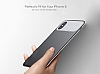Baseus Slim Lotus iPhone X / XS Silikon Kenarl Beyaz Rubber Klf - Resim: 3