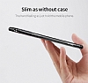 Baseus Small Hole iPhone X / XS Silikon Kenarl Lacivert Rubber Klf - Resim 4