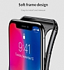 Baseus Small Hole iPhone X / XS Silikon Kenarl Lacivert Rubber Klf - Resim: 3