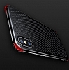 Baseus Small Hole iPhone X / XS Silikon Kenarl Siyah Rubber Klf - Resim: 1