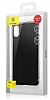 Baseus Small Hole iPhone X / XS Silikon Kenarl Siyah Rubber Klf - Resim: 8