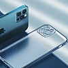 Benks Matte Electroplated iPhone 12 Pro Max 6.7 in Mavi Silikon Klf - Resim: 3