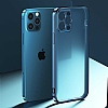 Benks Matte Electroplated iPhone 12 Pro Max 6.7 in Mavi Silikon Klf - Resim: 1