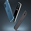 Benks Matte Electroplated iPhone 12 Pro Max 6.7 in Mavi Silikon Klf - Resim: 6