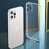 Benks Matte Electroplated iPhone 12 Pro Max 6.7 in Mavi Silikon Klf - Resim: 2