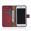 Bouletta Magic Wallet iPhone 7 / 8 V4EF Krmz Gerek Deri Klf - Resim: 4
