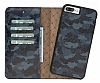 Bouletta Magic Wallet iPhone 7 Plus / 8 Plus KLF16 Mavi-Siyah Gerek Deri Klf - Resim: 3