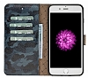 Bouletta Magic Wallet iPhone 7 Plus / 8 Plus KLF16 Mavi-Siyah Gerek Deri Klf - Resim: 2
