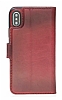 Bouletta Magic Wallet iPhone X / XS V4EF Krmz Gerek Deri Klf - Resim 3