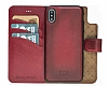 Bouletta Magic Wallet iPhone X / XS V4EF Krmz Gerek Deri Klf - Resim 1