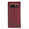 Bouletta Magic Wallet Samsung Galaxy Note 8 V4EF Krmz Gerek Deri Klf - Resim 2
