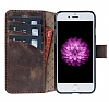 Bouletta Wallet Case iPhone 7 / 8 G6 Kahverengi Gerek Deri Klf - Resim 2