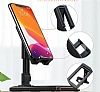 Bracket Ayarlanabilir Katlanabilir Siyah Telefon ve Tablet Stand - Resim: 3