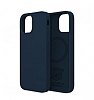 Buff Rubber Fit iPhone 13 MagSafe zellikli Navy Blue Silikon Klf - Resim: 1