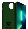 Buff Rubber Fit iPhone 13 Mini Dark Green Silikon Klf - Resim: 2