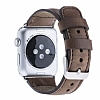 Burkley Apple Watch CZ06 Kahverengi Gerek Deri Kordon (42 mm) - Resim 2